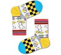 Happy Socks Kids Sunny Sketch Sock, farbenfrohe und fröhliche, Socken für Kinder, Schwarz-Blau-Rot-Weiß-Gelb (0-12M)