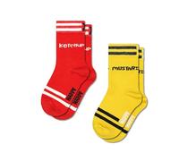 Happy Socks Kinder Crew Socken - Ketchup & Senf - 2er-Pack - Alter 2-3 Jahre
