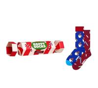 Happy Socks Holiday Striped Cracker Socken dunkelrot/blau (2er-Pack) - 41-46