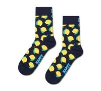 Happy Socks - Lemon Short Crew Socken navy