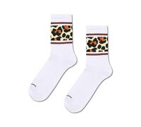 happy socks - Leo Stripe Sneaker Sock Weiß - Gr. - 38