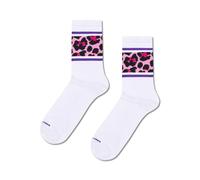 happy socks - Leo Stripe Sneaker Sock Weiß - Gr. - 38