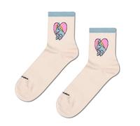 Happy Socks LOVE PONY MINI CREW SNEAKER SOCK Sneaker Socke Kurzsocke lustige Motive (DE/NL/SE/PL, Numerisch, 36, 40, Regular, Regular, weiss)