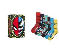 Happy Socks MARVEL™ Spider-Man 6-Pack Gift Set Baumwolle Socken Unisex Schwarz 36-40
