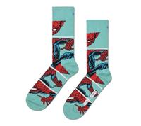 Happy Socks Regular Fit Socken mit Logo-Print Modell 'WEB-SLINGER' in Tuerkis, Größe 41-46