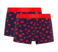 Happy Socks Men's 2-Pack Love Boxers Gift Set Boxer Shorts, Blue, Red, Small