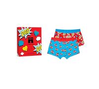 Happy Socks Men's 2-Pack Super Dad Boxers Gift Set Boxer Shorts, Blue, Red, Medium