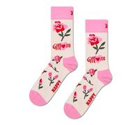 Happy Socks Mom's Flower Baumwolle Socken Damen Herren Weiß 41-46