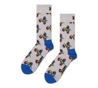 Happy Socks Motor Bike Sock Motorrad Motor Cross (DE/NL/SE/PL, Numerisch, 36, 40, Regular, Regular, Grau)