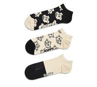 HAPPY SOCKS Unisex Sneaker-Socken, 3er Pack - Low Socks, Muster, Farbmix, mehrfarbig, 41-46 Pets