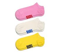 Happy Socks Tagessocke Sneaker Low Solid pink/gelb/weiss - 3 Paar, Größe 41-46
