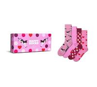 Happy Socks 4er Pack Unisex Socken - Geschenkbox, Classics, gemischte Farben Pink 36-40