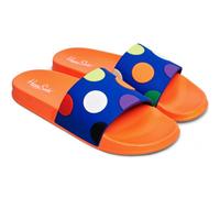 Happy Socks - Pool Slider Big Dot - Unisex Badesandalen - Orange/Blau/Mehrfarbig, Gr. 36-37