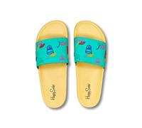 Happy Socks Pool Slider Lemonade, farbenfrohe und fröhliche, Pool-Slider für Männer und Frauen, Gelb (40/41)