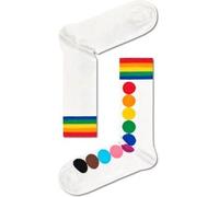 Happy Socks Pride Dot Sock Weiß mit Farbmuster Baumwolle Gr 36/40