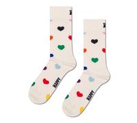 Happy Socks Socken Pride Heart Baumwolle Weiß Damen Herren Größe 43,5