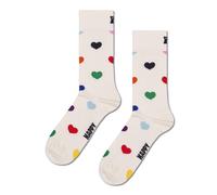 Happy Socks Socken Pride Heart Baumwolle Weiß Damen Herren Größe 43,5