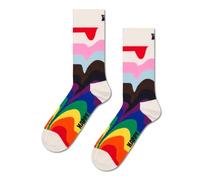 Happy Socks Pride Liquid Stripe Baumwolle Socken Damen Herren Weiß 36-40