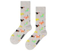 Happy Socks Socken mit Motiv-Stitching Modell 'Puppy Love' in Hellgrau, Größe 36-40