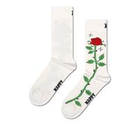 Happy Socks Socken mit Motiv-Print Modell 'Rose' in Offwhite, Größe 36-40