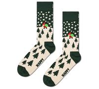 Happy Socks Socken mit Label-Print Modell 'Santa on the Way' in Gruen, Größe 36-40