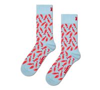 Happy Socks Socken Sardine Label-Print Hellblau Größe 36-40