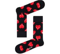 Happy Socks Smiley Heart Sock Schwarz gemustert Baumwolle Gr 41/46