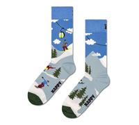 Happy Socks Socken mit Label-Print Modell 'Snowboard' in Blau, Größe 36-40