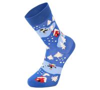 Happy Socks Socken mit Label-Stitching Modell 'Winter Night' in Blau, Größe 36-40