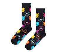Happy Socks Socken mit Katzenmuster für Herren und Damen, 36-40 & 41-46