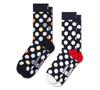 Happy Socks Socken Classic Crew – Bio-Baumwolle, Farbmix Big Dot 2 – 2er Pack, Gr. 41-46