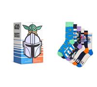 Happy Socks STAR WARS™ 6-Pack Mandalorian Gift Set Baumwolle Socken Damen Herren Blau 36-40