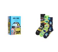Happy Socks Star Wars Edition Socken - 3er pack Geschenkbox für tolle Fans - mit Yoda und Darth Vader motiv