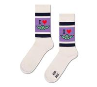 Happy Socks STAR WARS™ I Heart Grogu Sneaker Baumwolle Socken Damen Herren Weiß 36-40