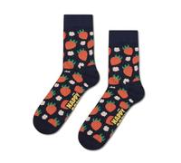 Happy Socks STRAWBERRY SHORT CREW SOCK lustige Socken Erdbeere Früchte Kurzsocke (DE/NL/SE/PL, Numerisch, 36, 40, Regular, Regular, Mehrfarbig)