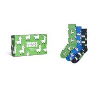 Happy Socks Süße Tiersocken in Geschenkbox - Lama, Schaf & Hund - 3er-Pack Größe 41-46