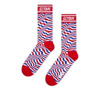 Happy Socks Tagessocke Crew Elton John Striped rot - 1 Paar, Größe 41-46