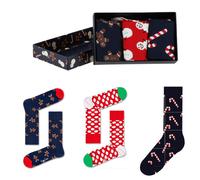 Happy Socks Tagessocke Crew Gingerbread Geschenkbox - 3 Paar, Größe 41-46