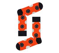 Happy Socks Tagessocke Crew Halloween Smiley orange 1er, Größe 41-46