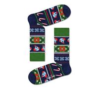 Happy Socks Tagessocke Crew Happy Holiday Hund grün/blau - 1 Paar, Größe 41-46