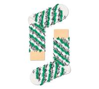 Happy Socks Tagessocke Crew Lashes weiß/grün 1er, Größe 41-46