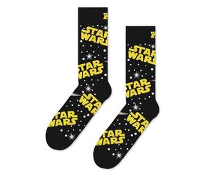 Happy Socks Tagessocke Crew Star Wars schwarz/gelb - 1 Paar, Größe 36-40