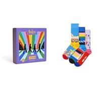 Happy Socks The Beatles Motive Socken, 36-40 & 41-46 | Bunte Streifen, Beatles-Kollektion, Mehrfarbig, Ob-La-Di Design, Unisex