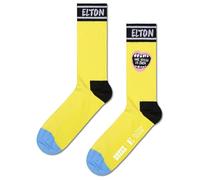 Happy Socks Tagessocke Crew Elton John The Bitch Is Back gelb - 1 Paar, Größe 41-46