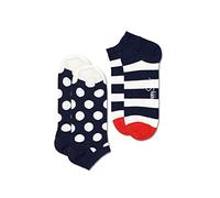 Happy Socks Unisex 2-Pack Big Dot Stripe Low Socken, Mehrfarbig, 41-46 (2er Pack)