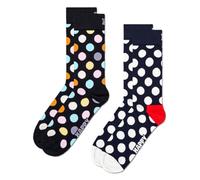 Happy Socks Unisex Socken, 2er Pack - Classic Crew, Organic Cotton, Farbmix Big Dot 2 36-40
