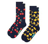 Happy Socks Unisex 2-pack Classic Cherry, Dunkelblau, 41-46 EU