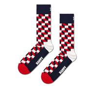 Happy Socks Feinstrick-Socken Filled Optic Sock – farbenfroh und fröhlich – Damen Marine Größe 41-46