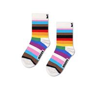 Happy Socks Unisex Kids Kinder Pride Stripe Socken, Weiß, 2-3 Jahre