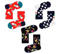 Happy Socks Unisex Kinder Kids 3-Pack Holiday Gift Set Socken, Multi, 1-2 Jahre